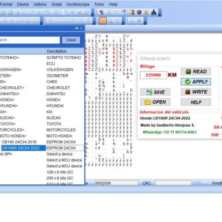 MOTO Honda CB 190R 2002   – Script Odómetro EEPROM 24C04