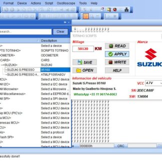 Suzuki S.Presso – Script Odómetro EEPROM 95160 (UPA-S)